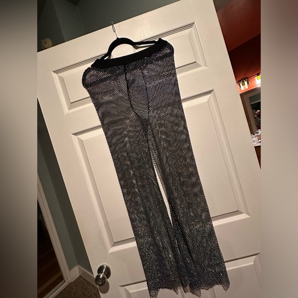 Steve Madden Shimmering Threaded Mesh Pants - Picture 5 of 6